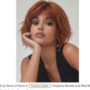 Joss | Shaded Amber Synthetic Wig (Basic Cap)(Heat Friendly) New With Tags!